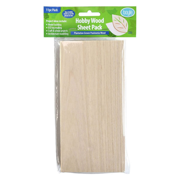 Hobby Paulownia Wood Sheet Pack 11pcs