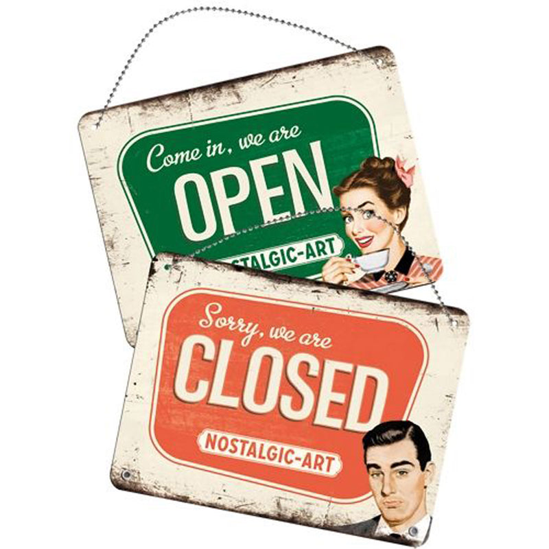 Nostalgic-Art Open/Closed Sign (15x20cm)