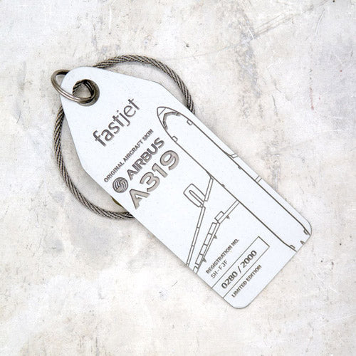 Aviationtag Airbus A319 FastJet Co-Branded (White)