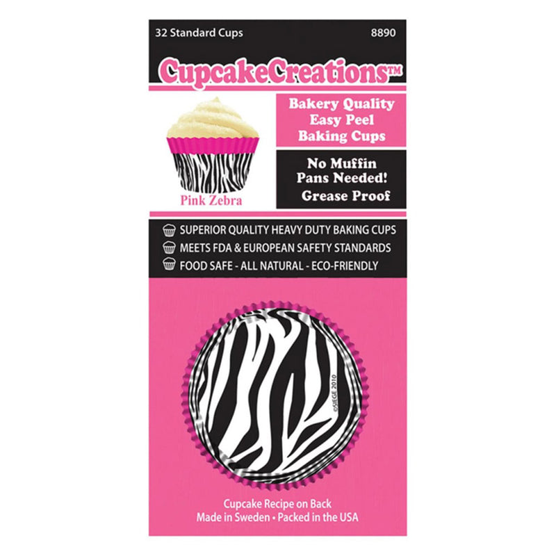 Standard Zebra Cupcake Cups 32pk