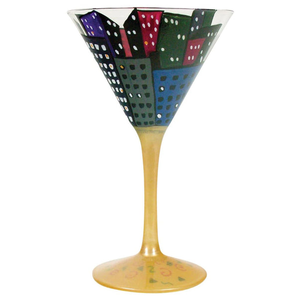 Metro Martini Hand-Painted Martini Glass