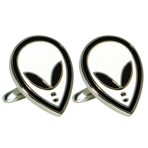 Alien Face Button Cufflinks