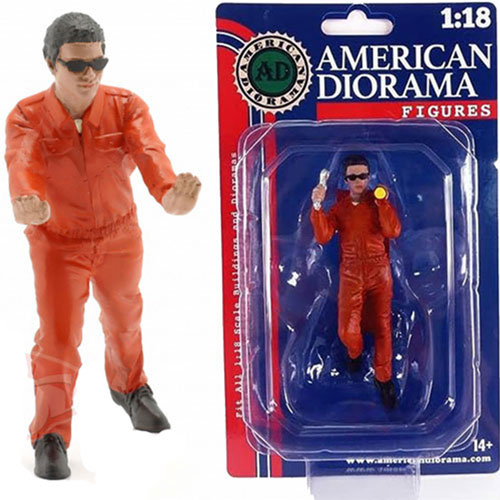 Mechanic in Uniform 1:18 Scale Figure (Orange)