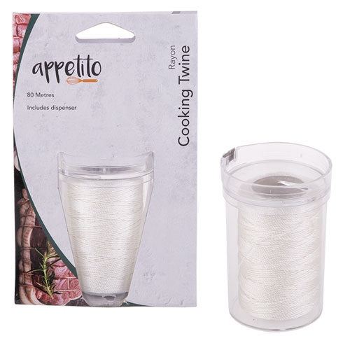 Appetito Rayon Cooking Twine with Dispenser (White)