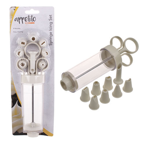 Appetito Syringe Icing Set with 8 Nozzles