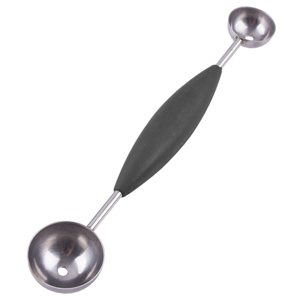 Appetito Stainless Steel Double Melon Baller with Soft Grip