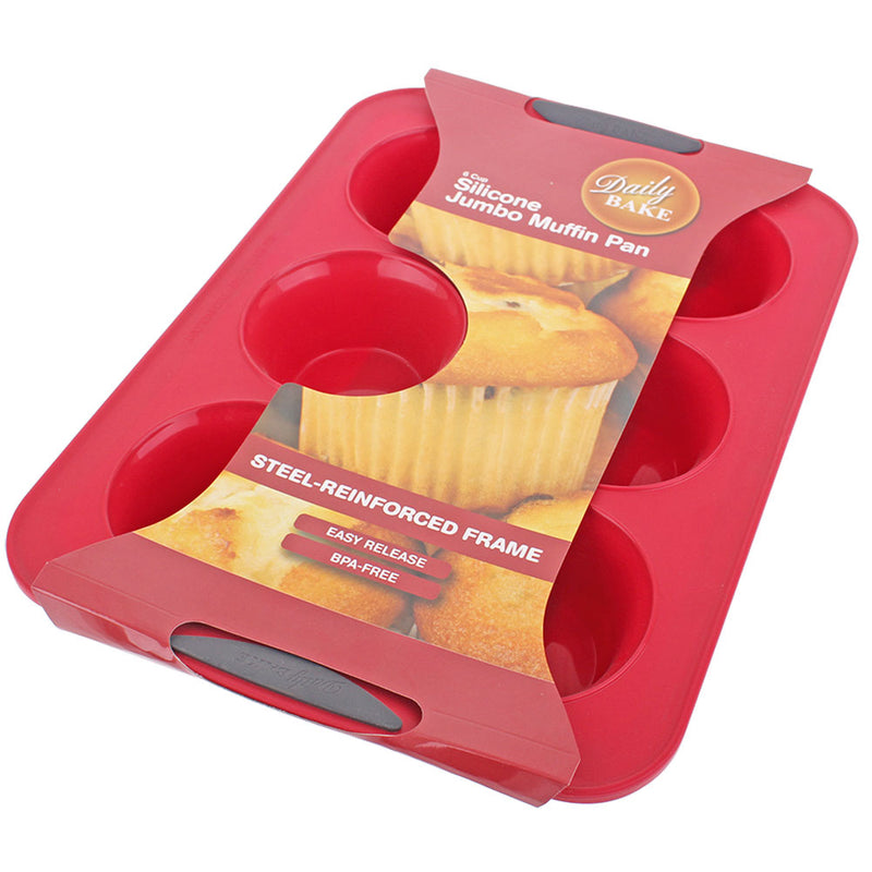 Daily Bake Silicone 6-Cup Jumbo Muffin Pan