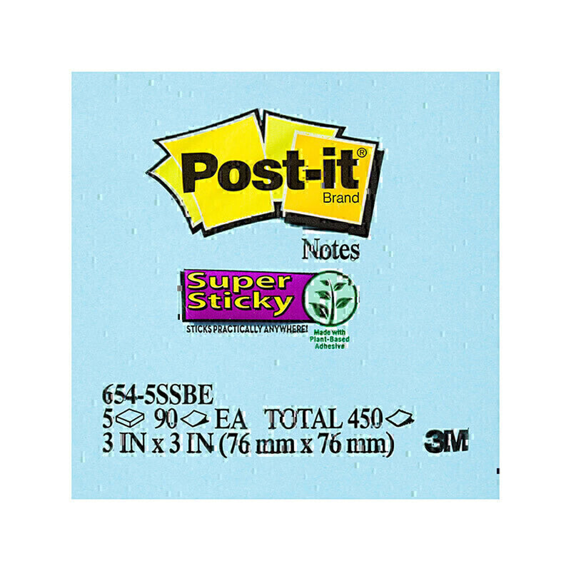 Post-It 76x76mm Super Sticky Notes (Box von 4)