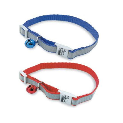 Adjustable Reflective Cat Collar with Buckle (1pc Random)