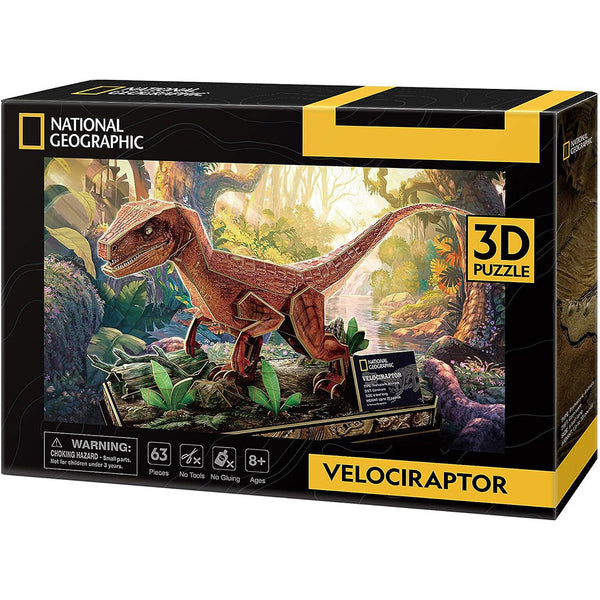 National Geographic Velociraptor 3D Puzzle 63pcs