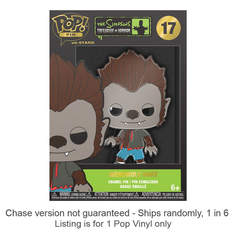 Simpsons Werewolf Bart Enamel Pop! Pin