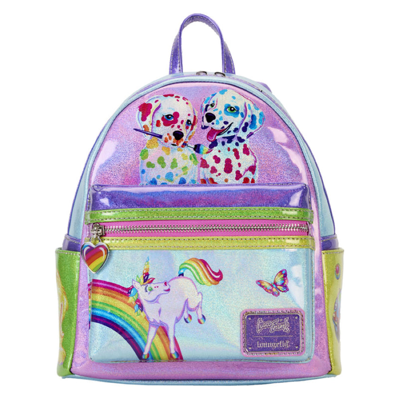 Lisa Frank Holographic Glitter Color Block Mini Backpack