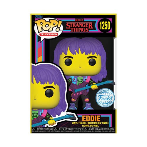 Stranger Things Eddie w/ Guitar US Ex. Blacklight Pop! Vinyl