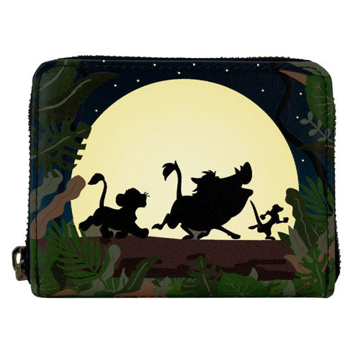 Lion King 30th Anniv Hakuna Matata Silhouette Zip Wallet