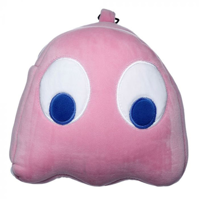 Relaxeazzz Pac-Man Pink Ghost Travel Pillow & Eye Mask Set