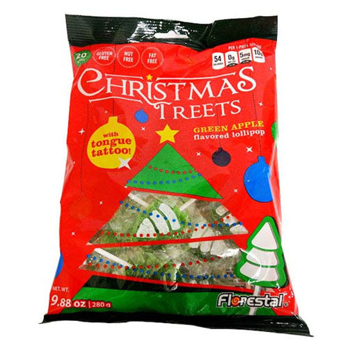 Florestal Christmas Tree Lollipops with Tongue Tattoo 280g