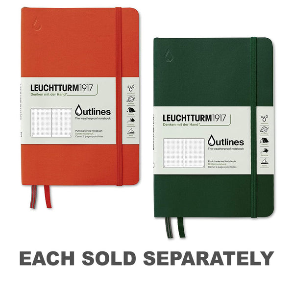 Leuchtturm Outlines Weatherproof Dotted Notebook B6+