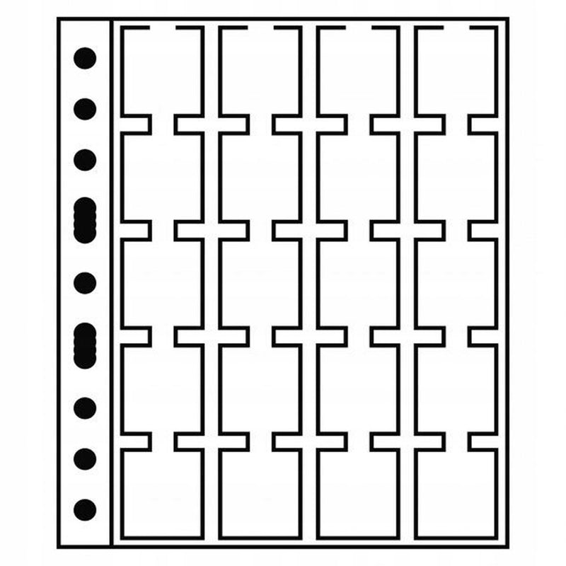 Leuchtturm Grande Coin Holder Sheets 2in 5pk (Clear)