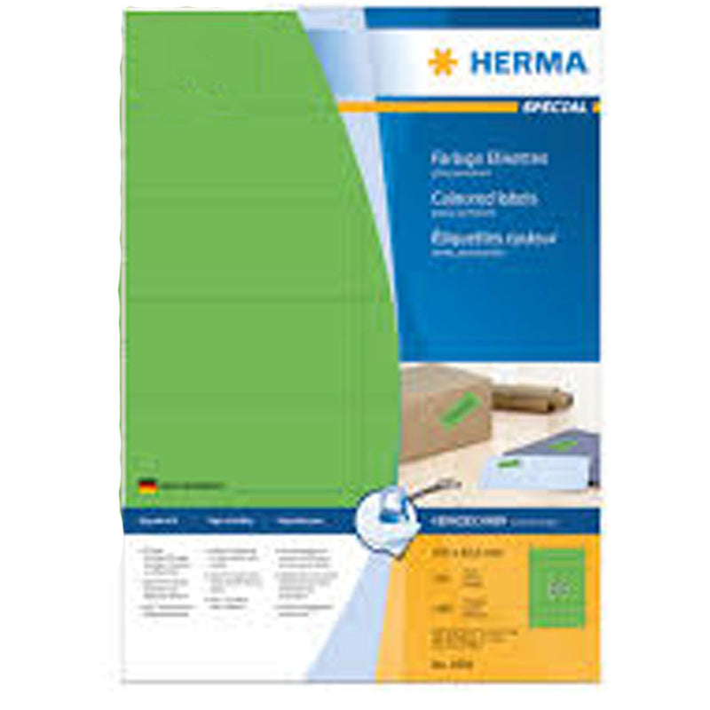 Herma Coloured Labels A4 100pc (105x42.3mm)