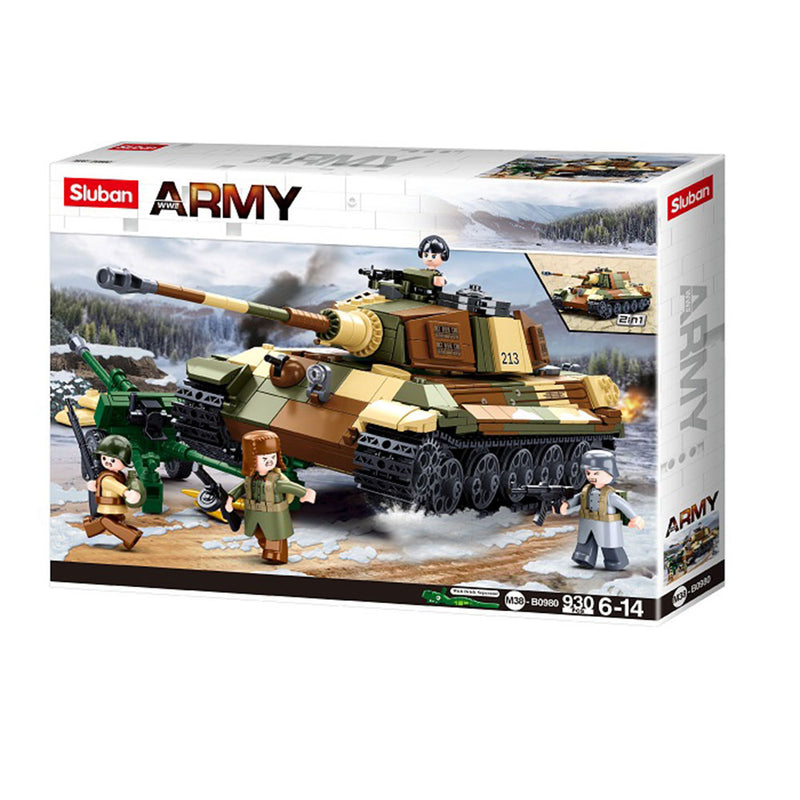 Sluban King Tiger Heavy Tank Battle of Budapest 930pcs