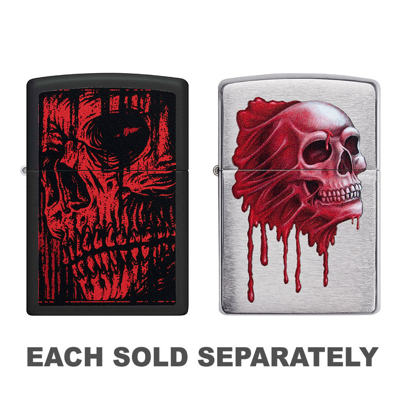 Zippo Red Skull Design Windproof Lighter