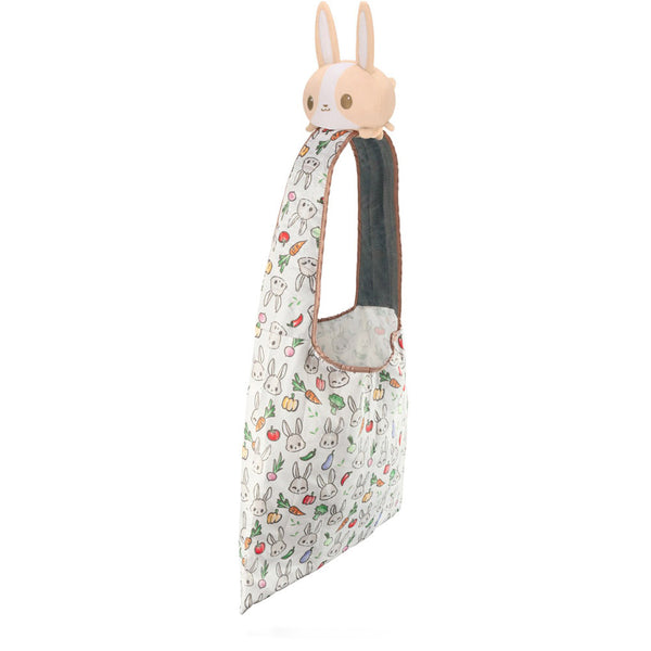 Bunnies & Veggies Tote Bag and Light Brown Bunny Plushie