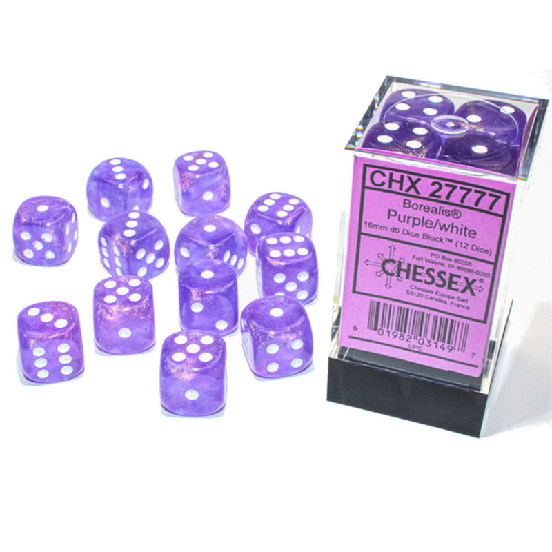 Borealis Chessex 16mm D6 Luminary Dice Block