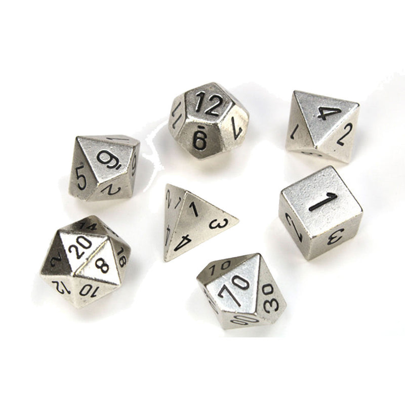 Polyedrisches Chessex-Set mit 7 Würfeln aus Metall