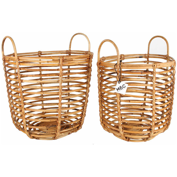 Ralu Rattan Baskets Set of 2 (Large 44x43cm)