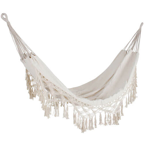 Chill Macrame Style Canvas Hammock (200x140cm)