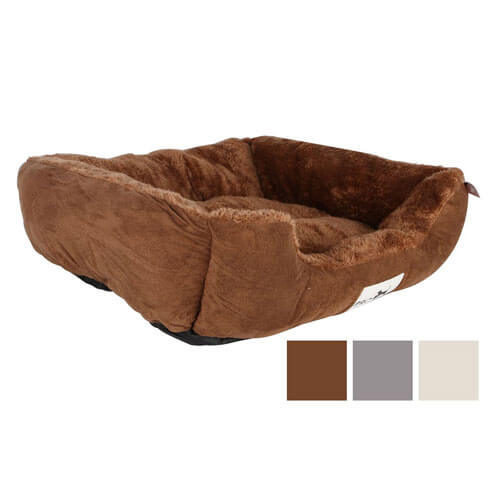 Pet Microfibre Bed with Plush (56x45x16cm)