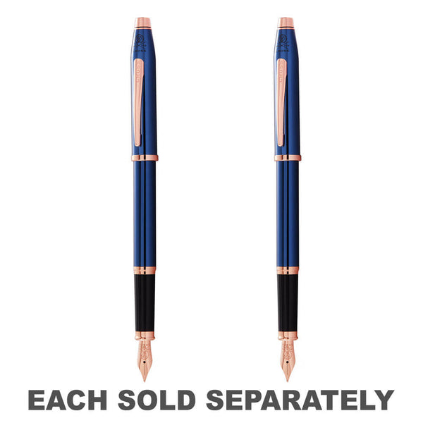 Century ll Translucent Blue & Rose Gold Fountain Pen