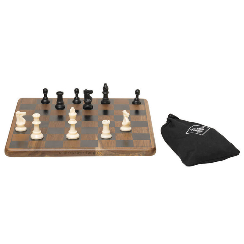 Gentlemen's Hardware Acacia Wood Chess Set