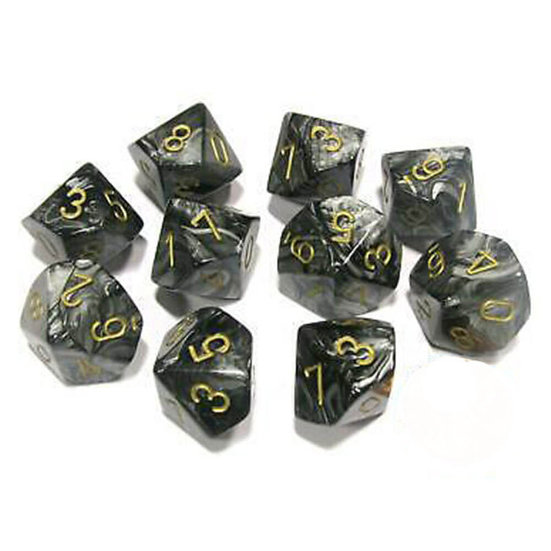 Chessex D10 Polyhedral 10-Würfel glänzendes Set