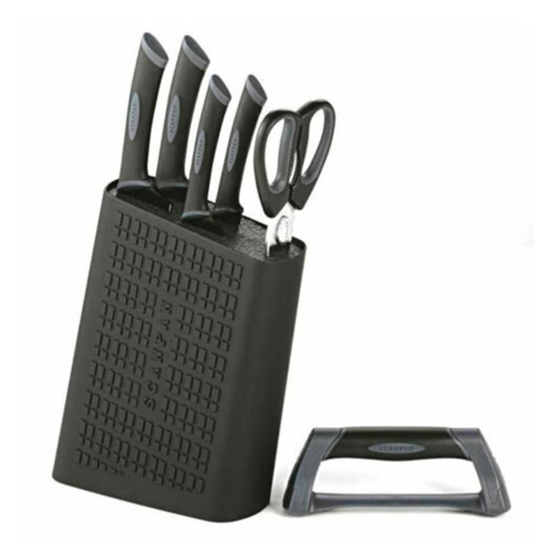 Scanpan Spectrum Knife Block Set with Sharpener (6pcs)