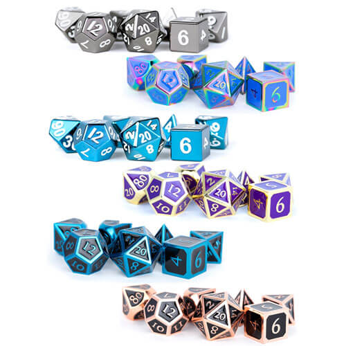 MDG Metal Polyhedral Dice Set