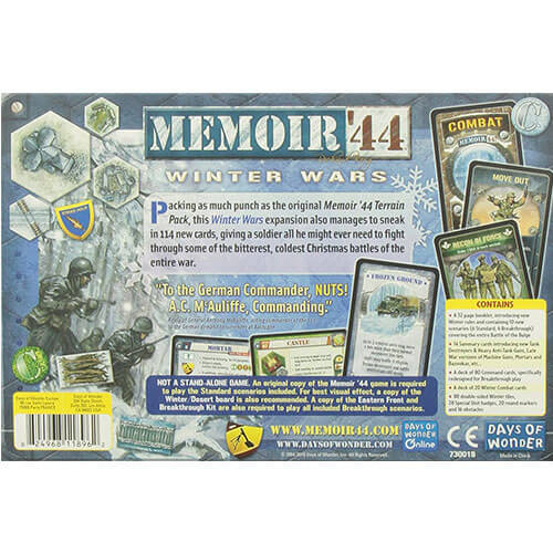 Memoir '44 Winter Wars Expansion Game