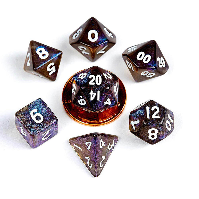 MDG Acrylic 10mm Poly Dice Set Stardust