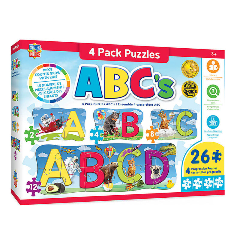 Masterpieces Puzzle Educational (4 Pack)