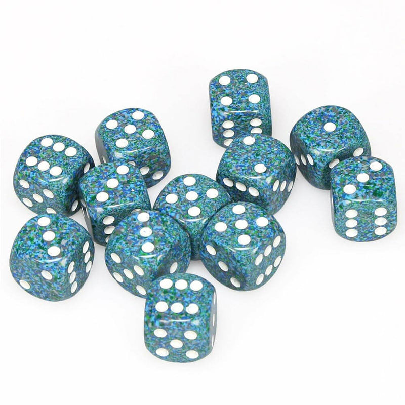 D6 Dice Speckled 16mm (12 Dice)