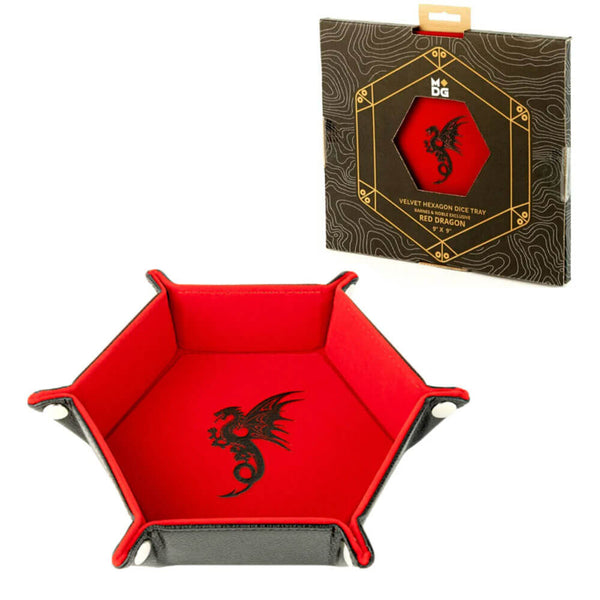 MDG Hexagon Fold Up Dice Tray (Red Dragon)