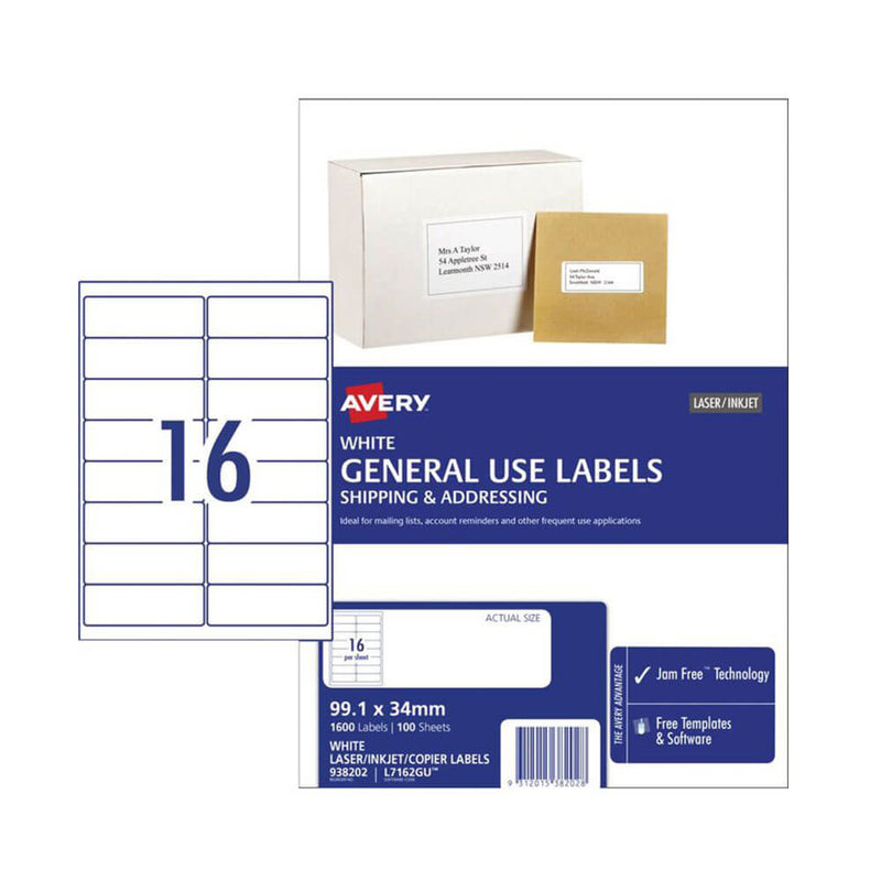 Avery Copier/Laser Label 100pk