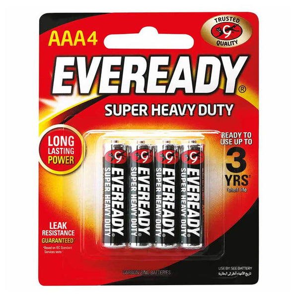 Eveready Super Heavy-duty Battery AAA 4pk (Black)