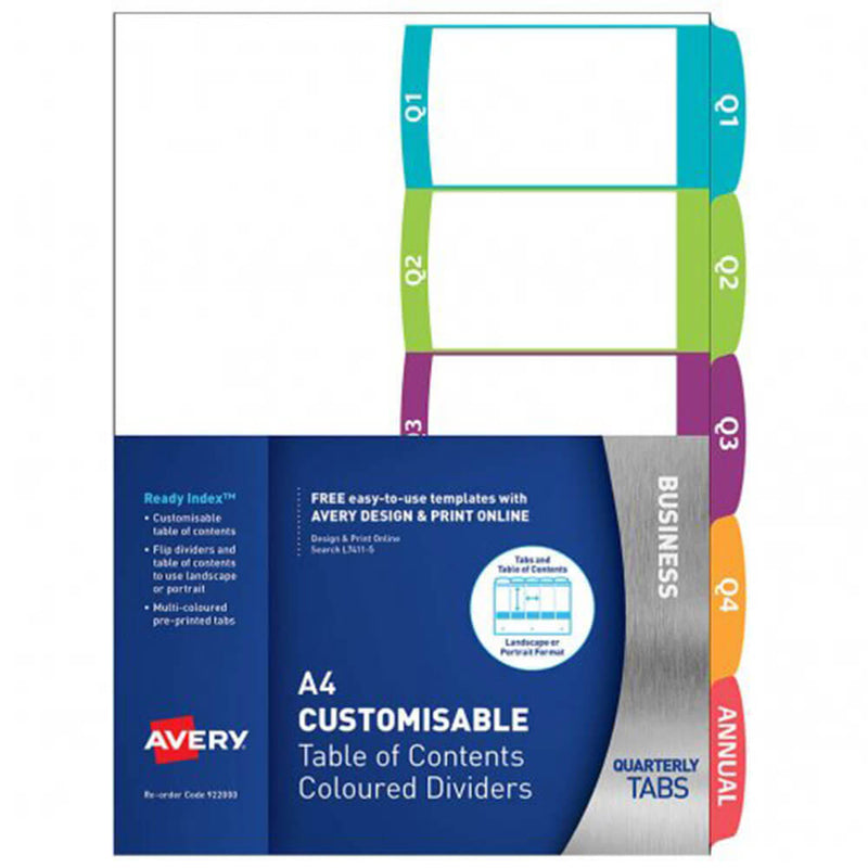 Avery anpassbare Ready Index Divider (A4)