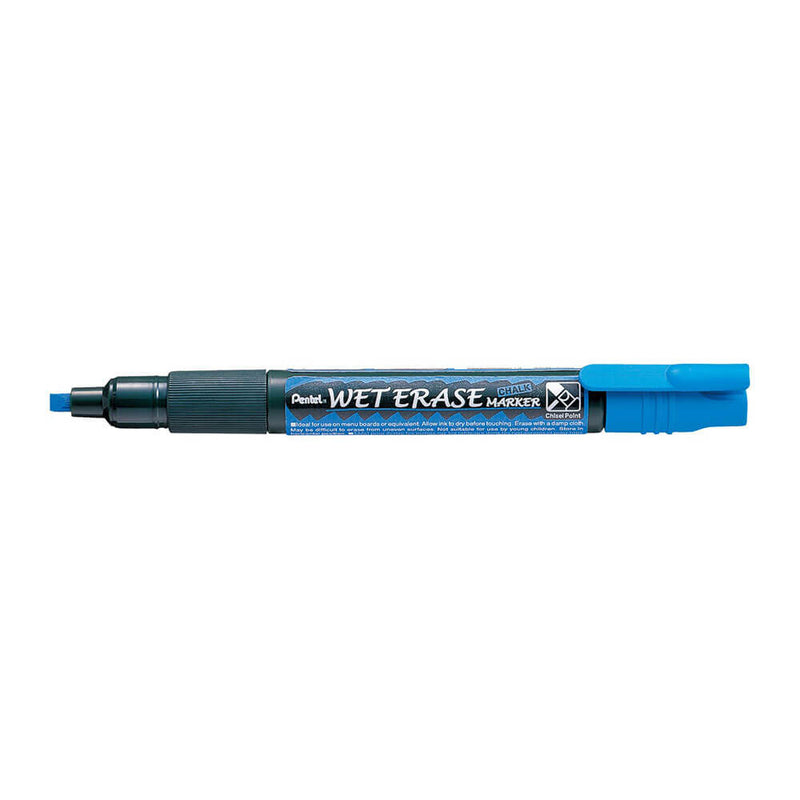 Pentel 3 mm Nasslösch-Kreidemarker mit umkehrbarer Spitze, 12 Stück