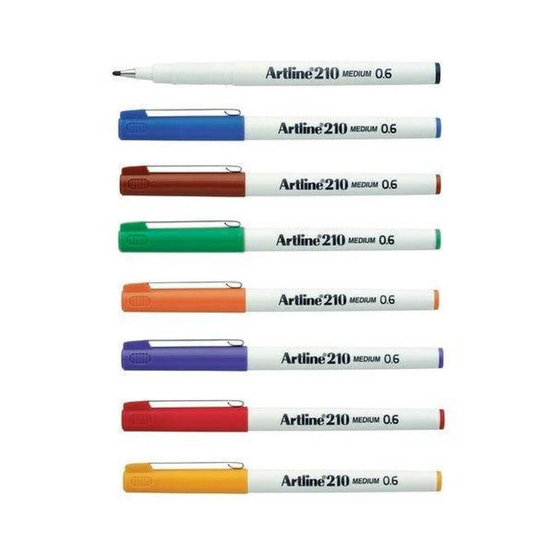 Artline Fineliner Medium Pen 0.6mm (Box of 12)